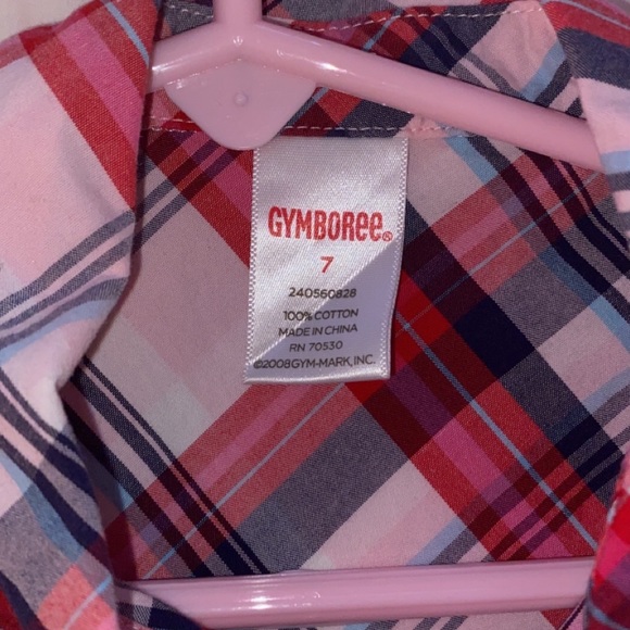 Girls Gymboree pink plaid Top size 7. - Picture 5 of 5